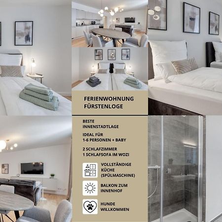 Neu Fewo Fuerstenloge 1-6 Pers Hinter Dem Markgraeflichen Opernhaus - 2 Schlafzimmer Mit Boxspringbetten 4 Einzel Oder 2 Doppelbetten, Balkon Und Einbaukueche, Barrierearm バイロイト エクステリア 写真